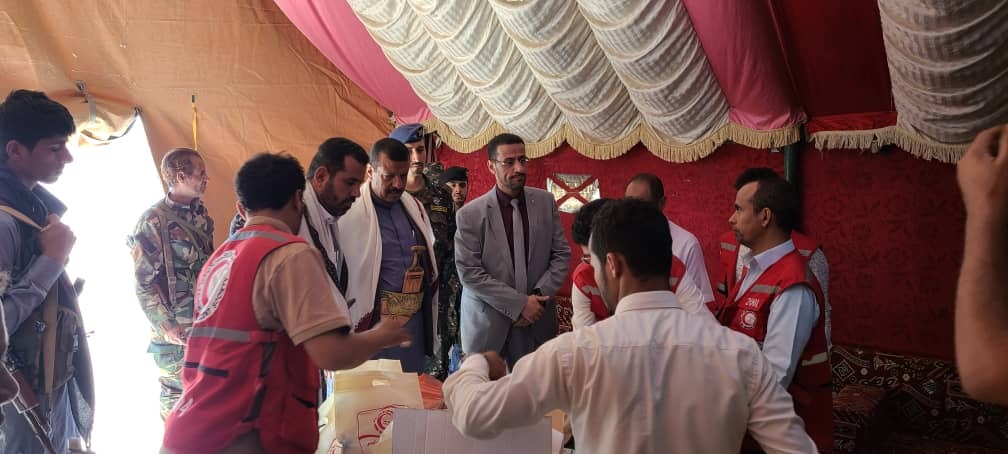 A medical tent in Marib for pilgrims coming from areas controlled by the Houthi group