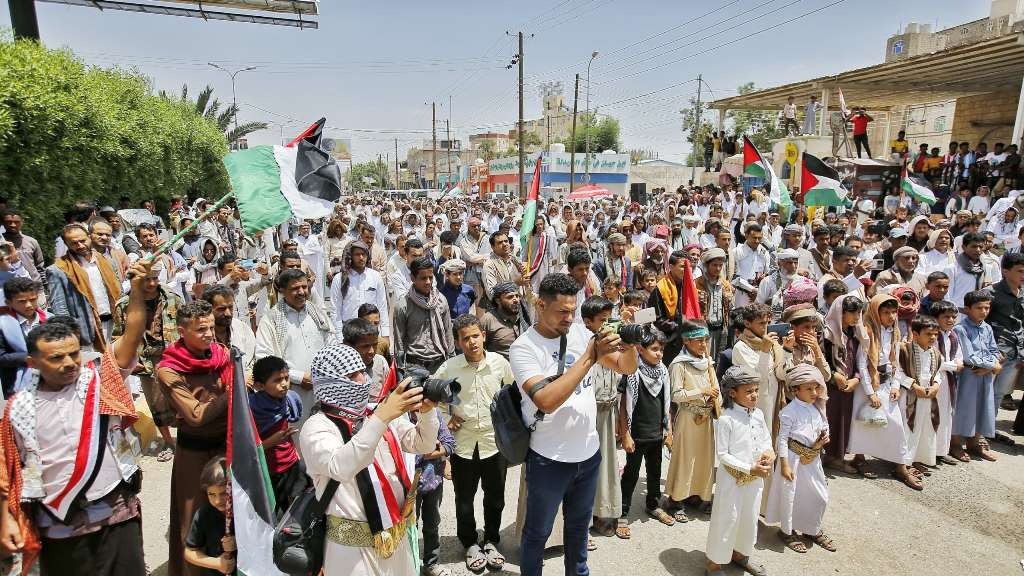 Part of the protest in the city of Ma’rib (Barran Press)