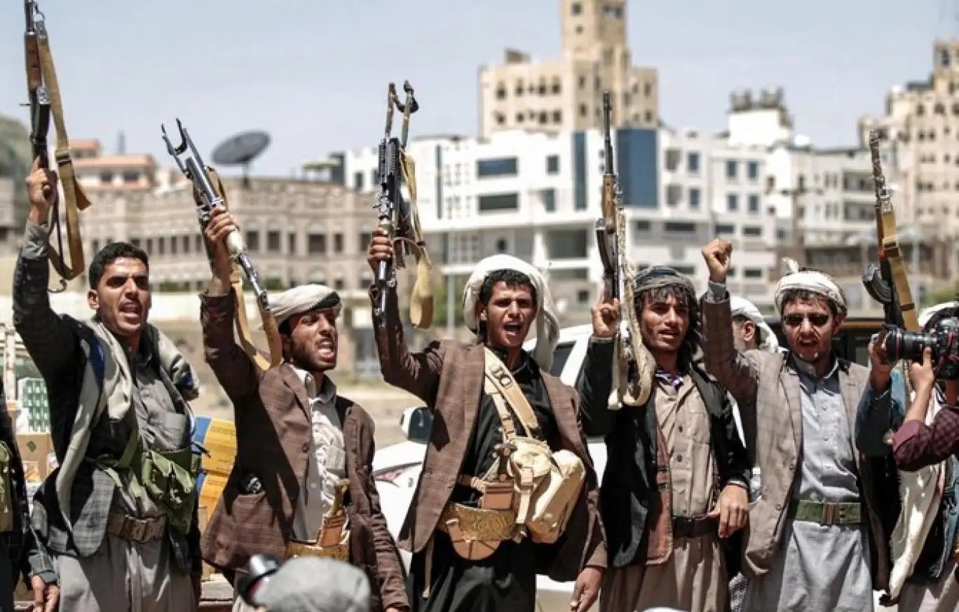 Armed Houthis in Sanaa