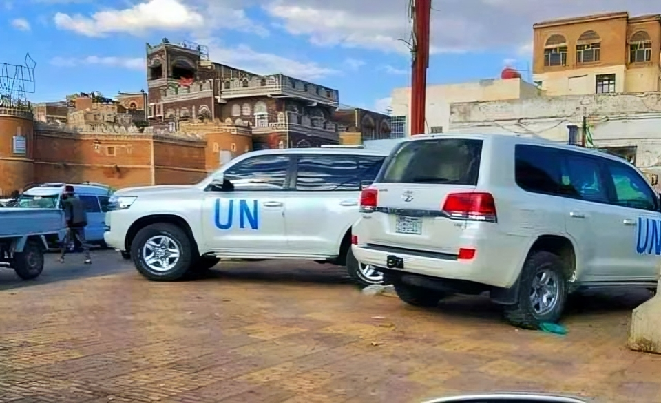 UN vehicles in Sanaa