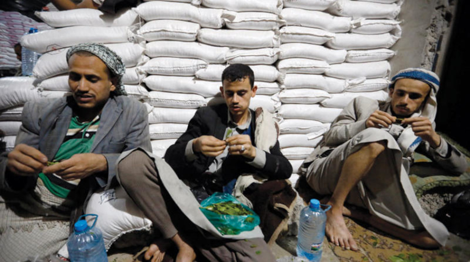 Aid warehouse in Sanaa (EPA)