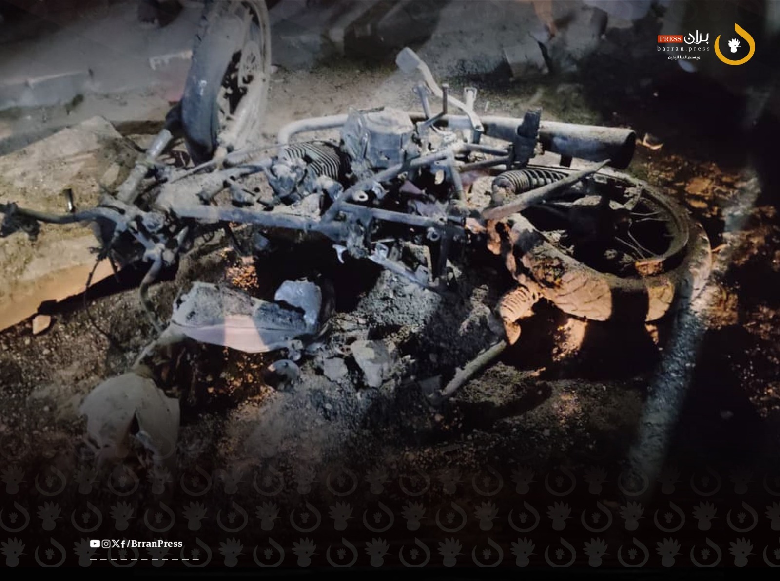 A picture of the motorcycle that was exposed to the explosion (Bran Press)