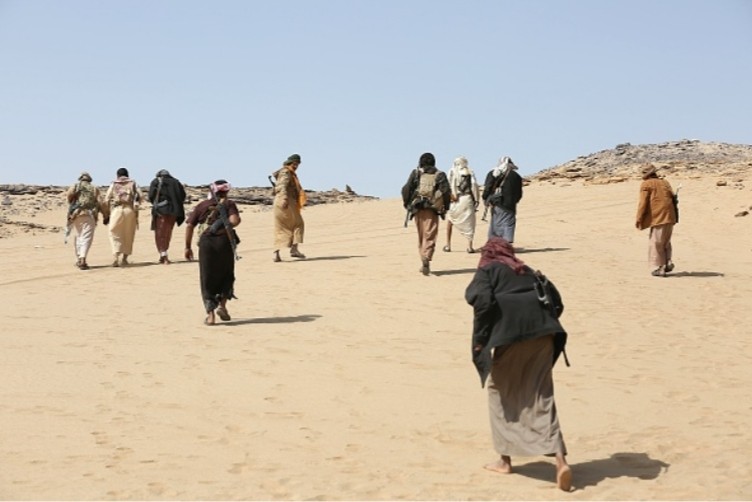 image from Al-Jawf of tribal armed men