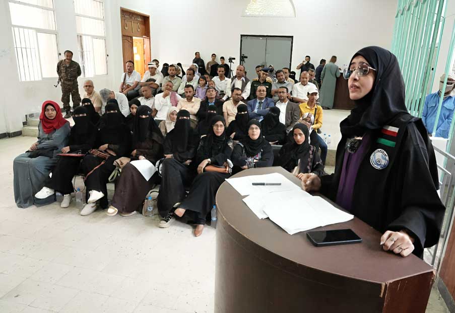 A photo trial session for perpetrators of sexual violence against children (Taiz)