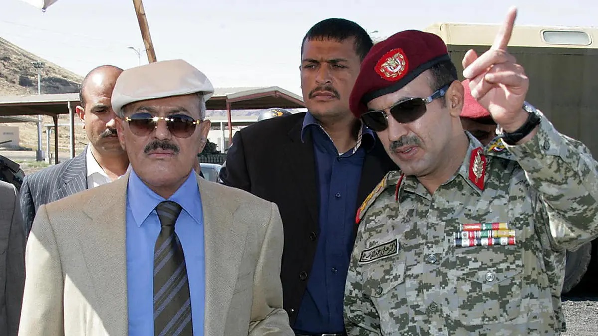 Ali Abdullah Saleh and his son Ahmed