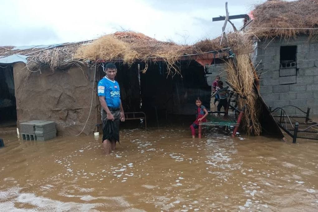 Heavy Rains Damage Homes of Nearly 2,000 Displaced Families in Yemen's Hajjah