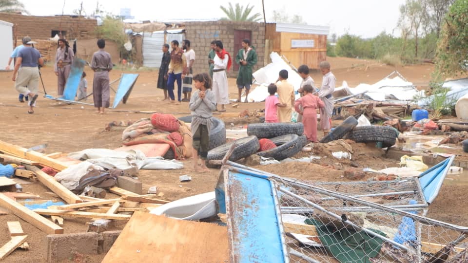 Marib.. A severe thunderstorm strikes, killing a number of citizens and causing extensive damage