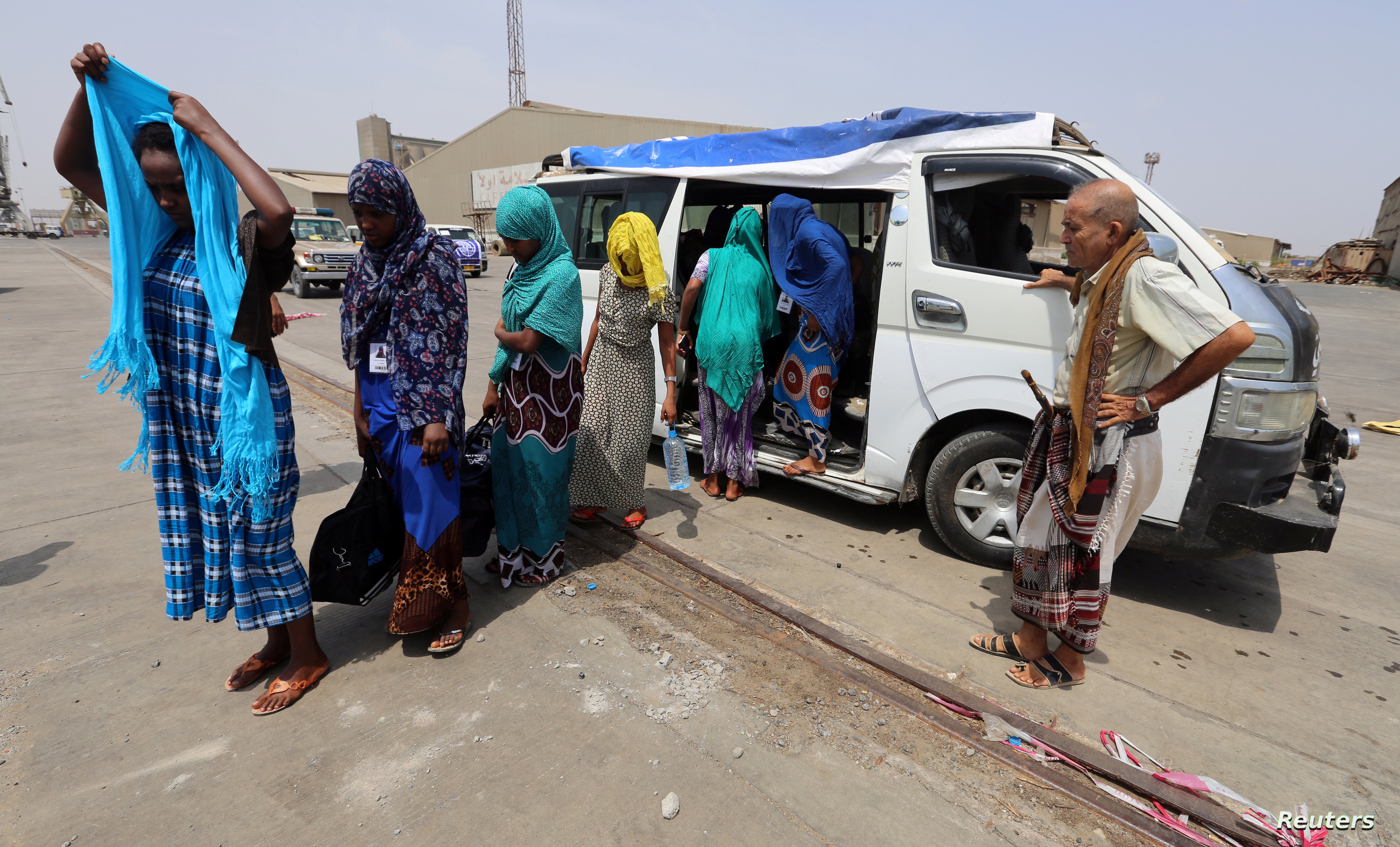 African migrants in Yemen as they travel to Saudi Arabia (Reuters)