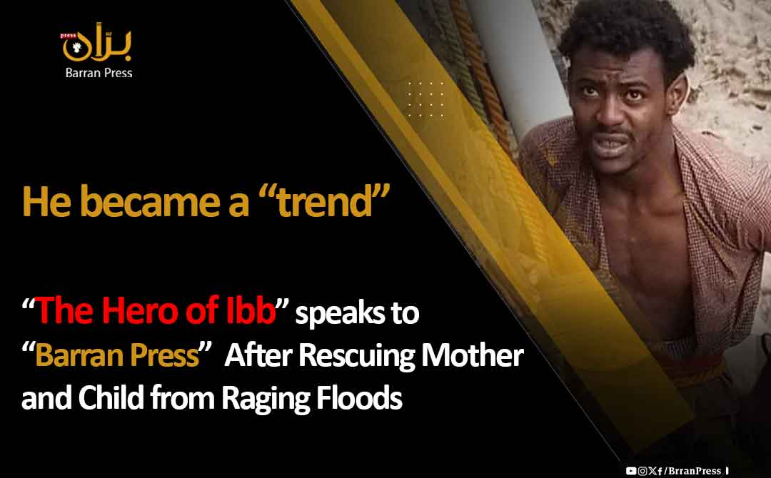 "Hero of Ibb" Trends Online After Rescuing Mother and Child from Raging Floods