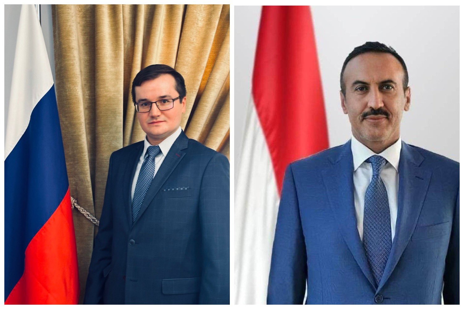 Former Yemeni Ambassador "Ahmed Ali Saleh" Discusses Yemen's Situation and Congress Party with Russian Diplomat