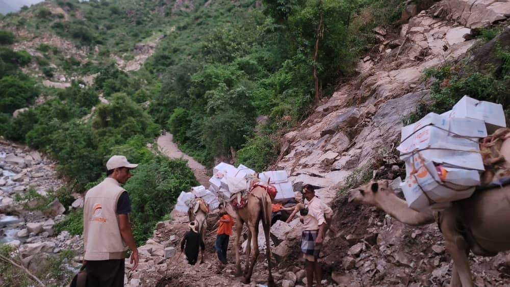 UN Delivers Aid to Yemen Flood Victims on Camelback Amidst Road Destruction