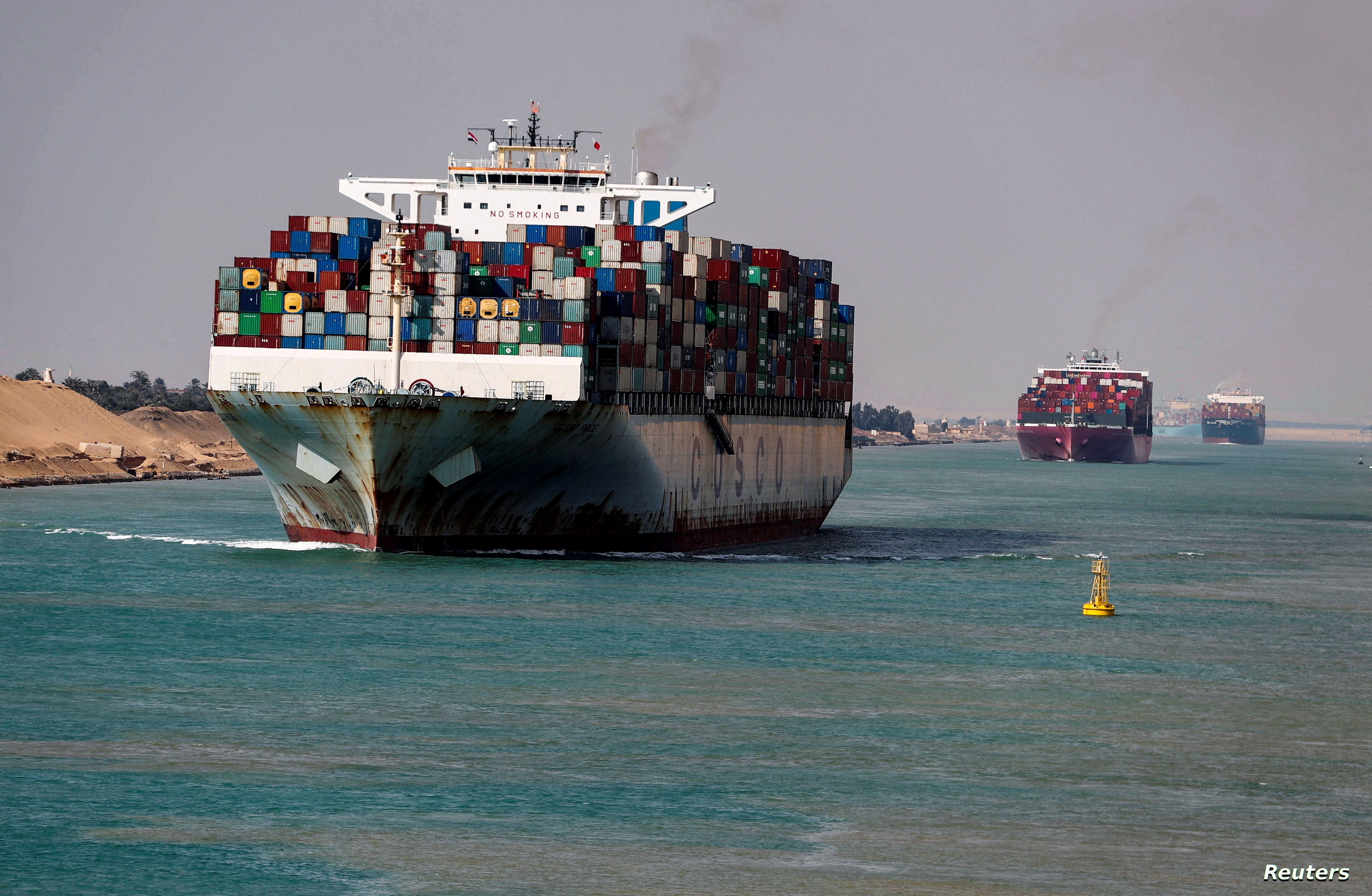 Ship in the Suez Canal (archive)