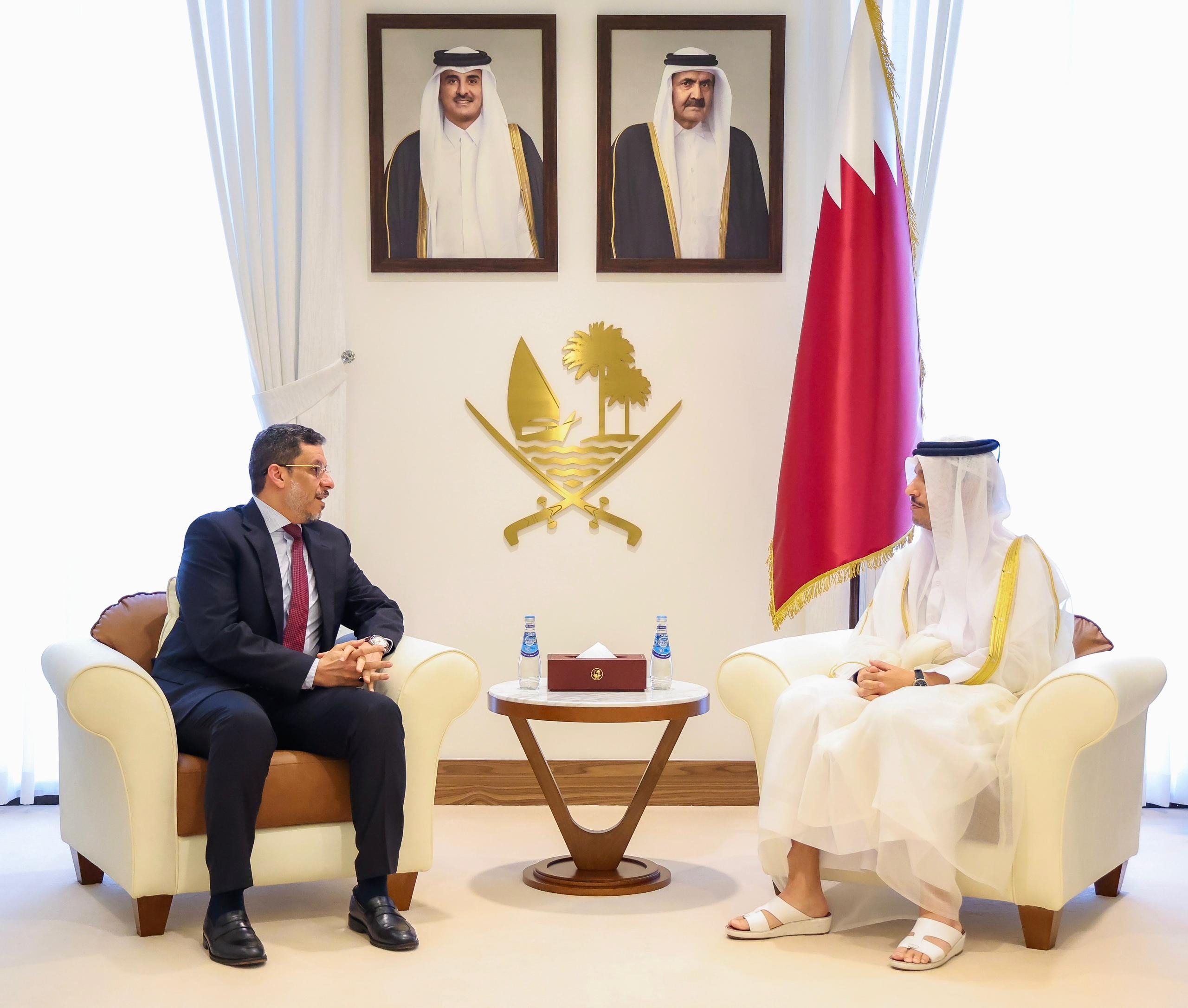 Ahmed bin Mubarak discusses achieving economic stability in Doha, Qatar pledges to enhance partnership