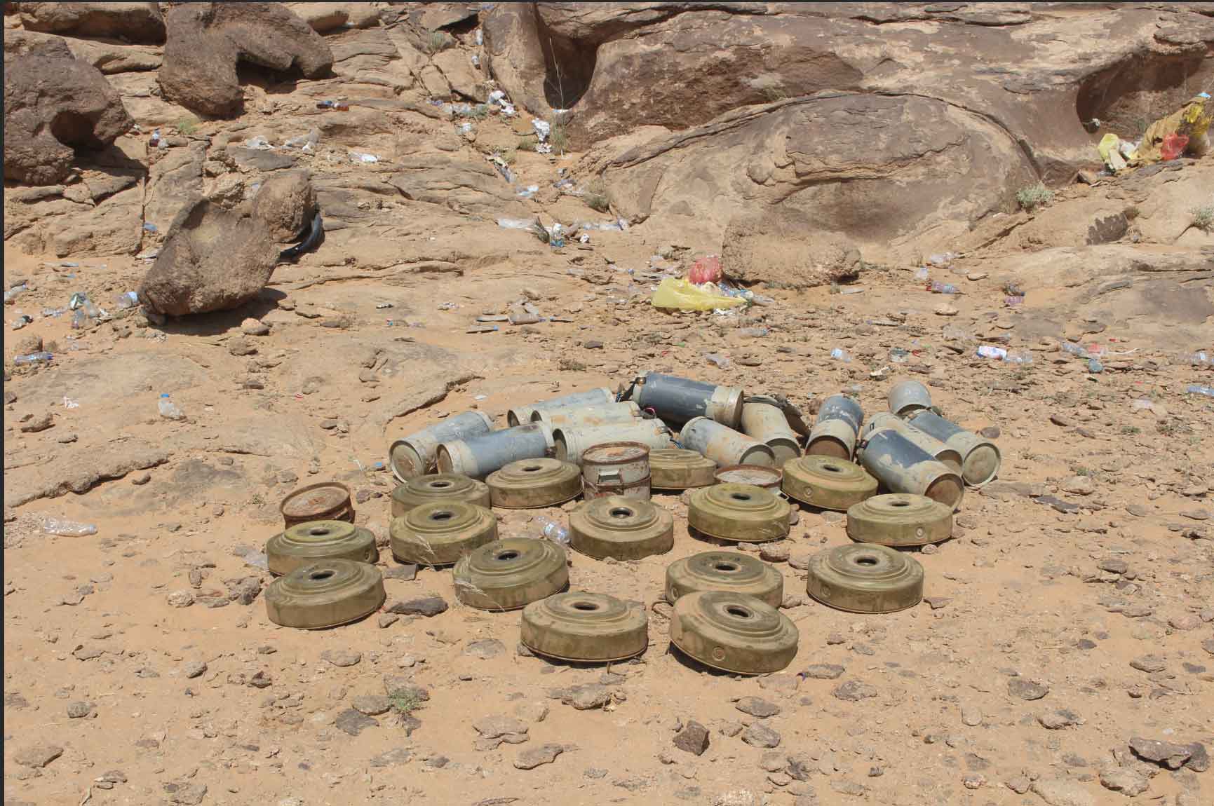 Mines and explosive devices dismantled by MASAM Project and National Program teams in Al Jawf