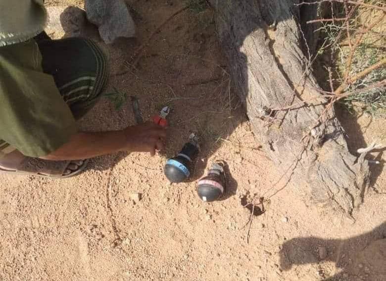 Explosive Devices with Thermal Sights Disarmed on Main Road in Shabwa