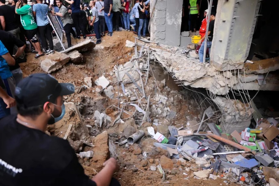 Part of the destruction in the southern suburb of Beirut