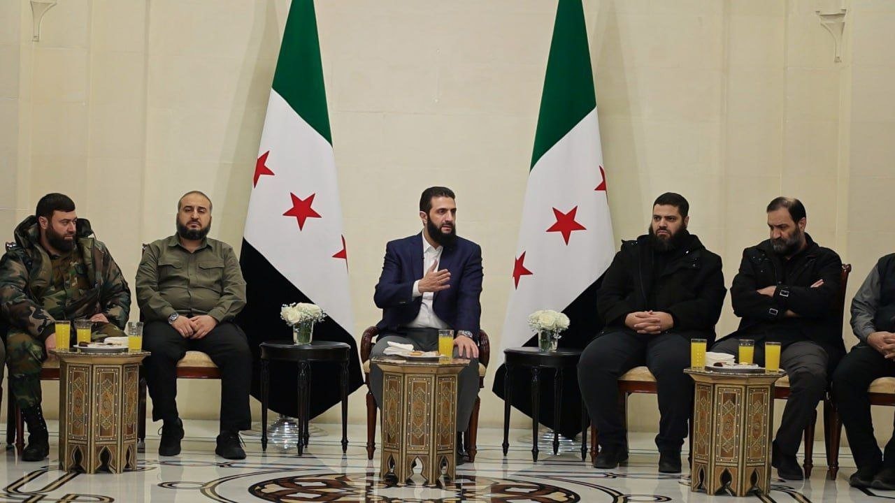 Sharaa's meeting with the leaders of the Syrian factions