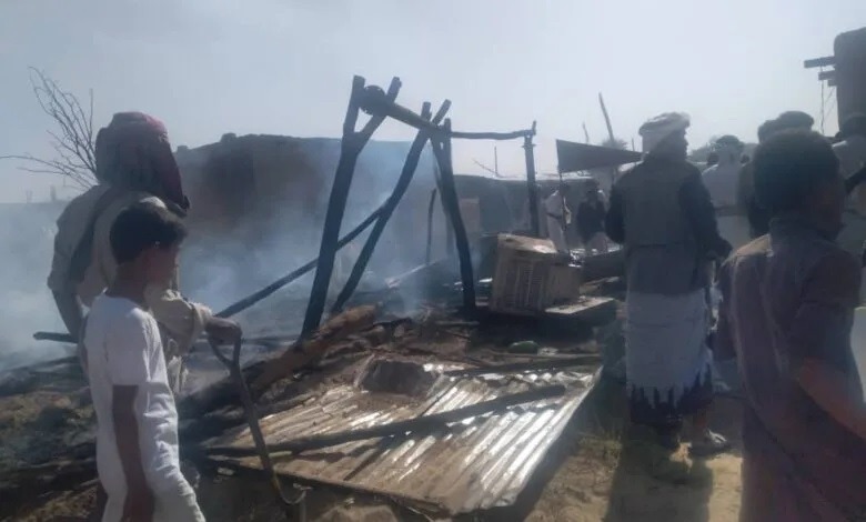 Tragic Fire Claims Life of Displaced Girl in Marib, Injures Family Members