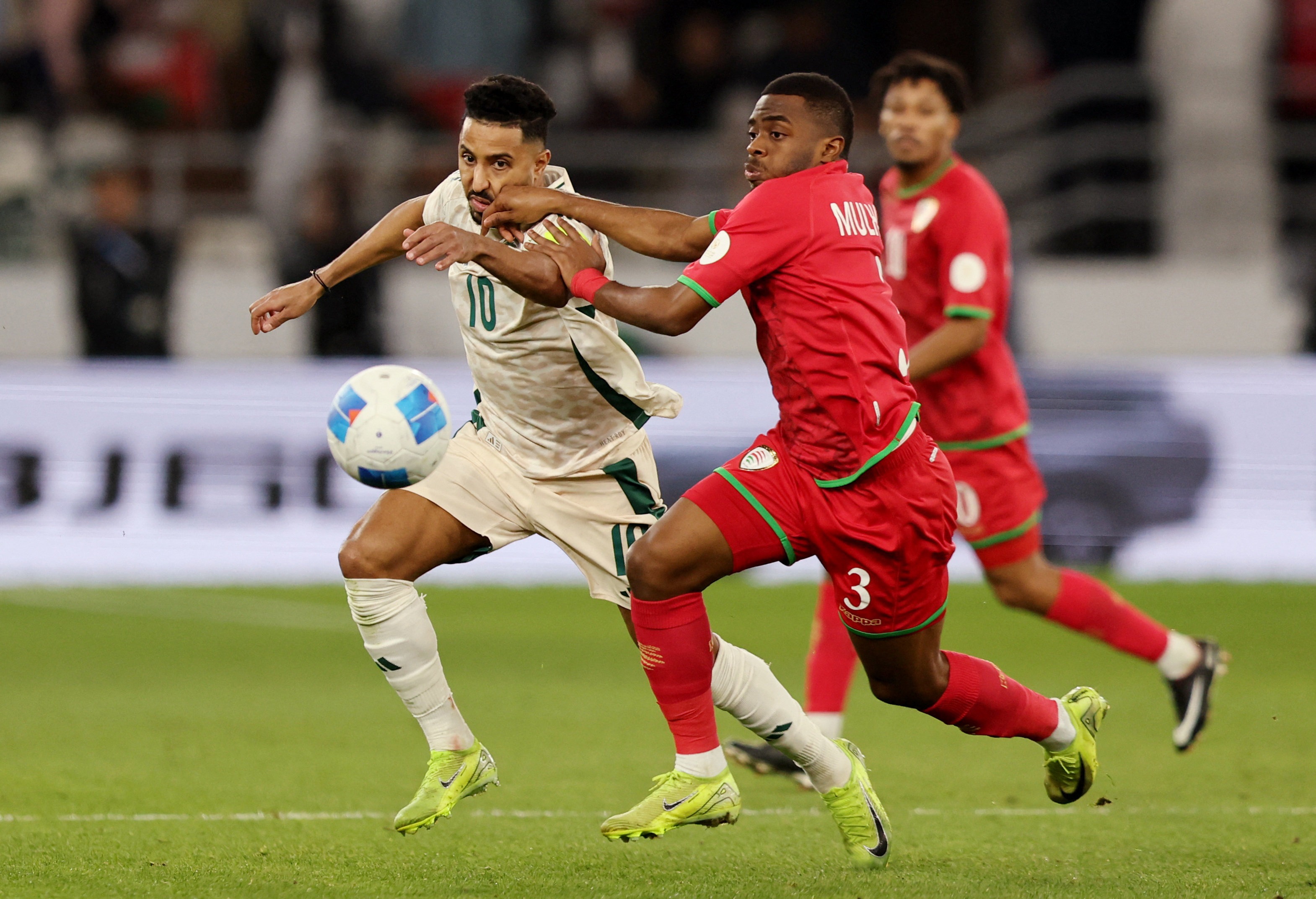 From the match between the Omani national team and its Saudi counterpart