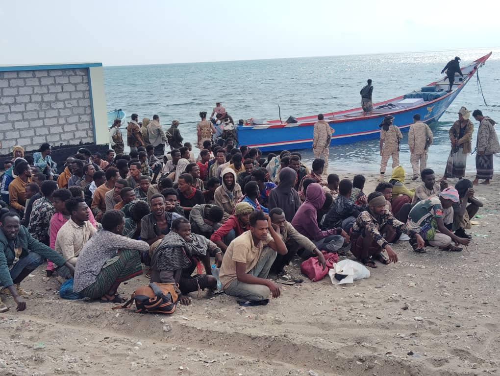 Security Operation in Lahj Seizes Smuggling Boat with 138 Ethiopian Migrants