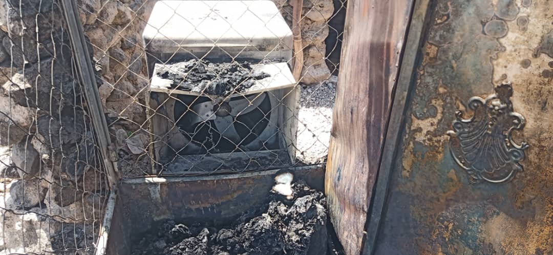 Fire Ravages Displaced Family's Shelter in Northern Marib Camp