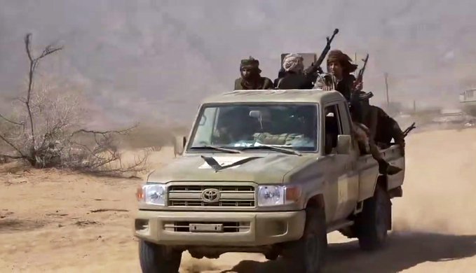 A military pickup belongs to the Giants Brigades A military pickup belongs to the Giants Brigades