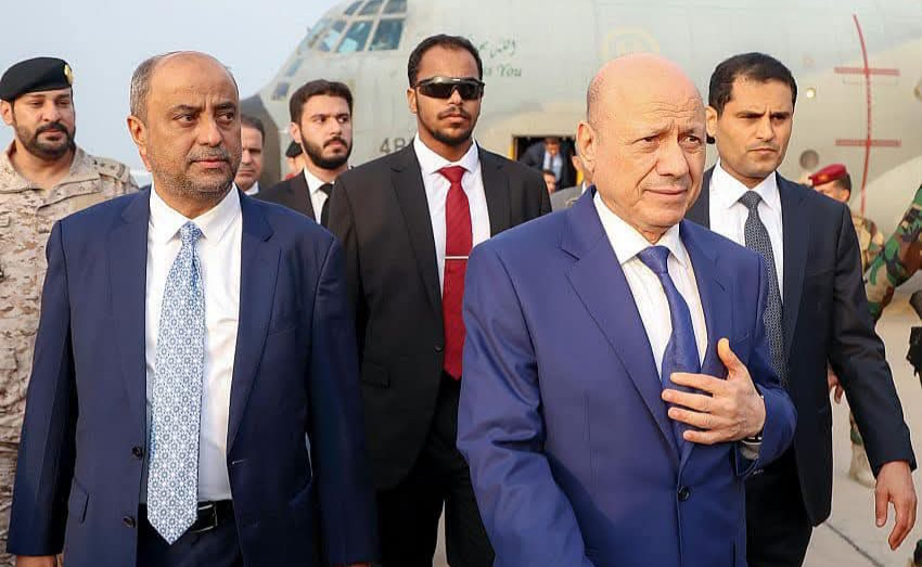 Yemeni Presidential Council Head and New Prime Minister Arrive in Aden