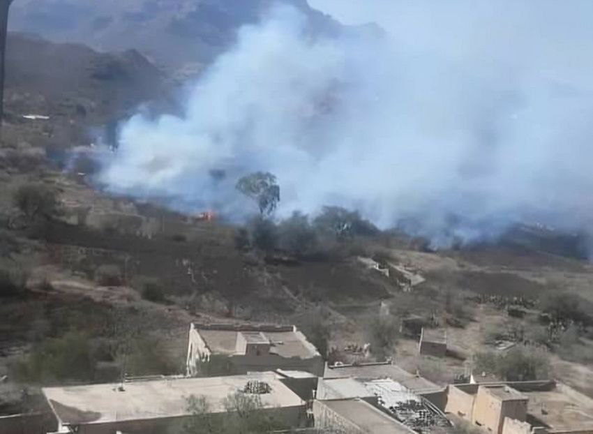 Houthi Militias Accused of Torching Farms North of Dhale Houthi Militias Accused of Torching Farms North of Dhale